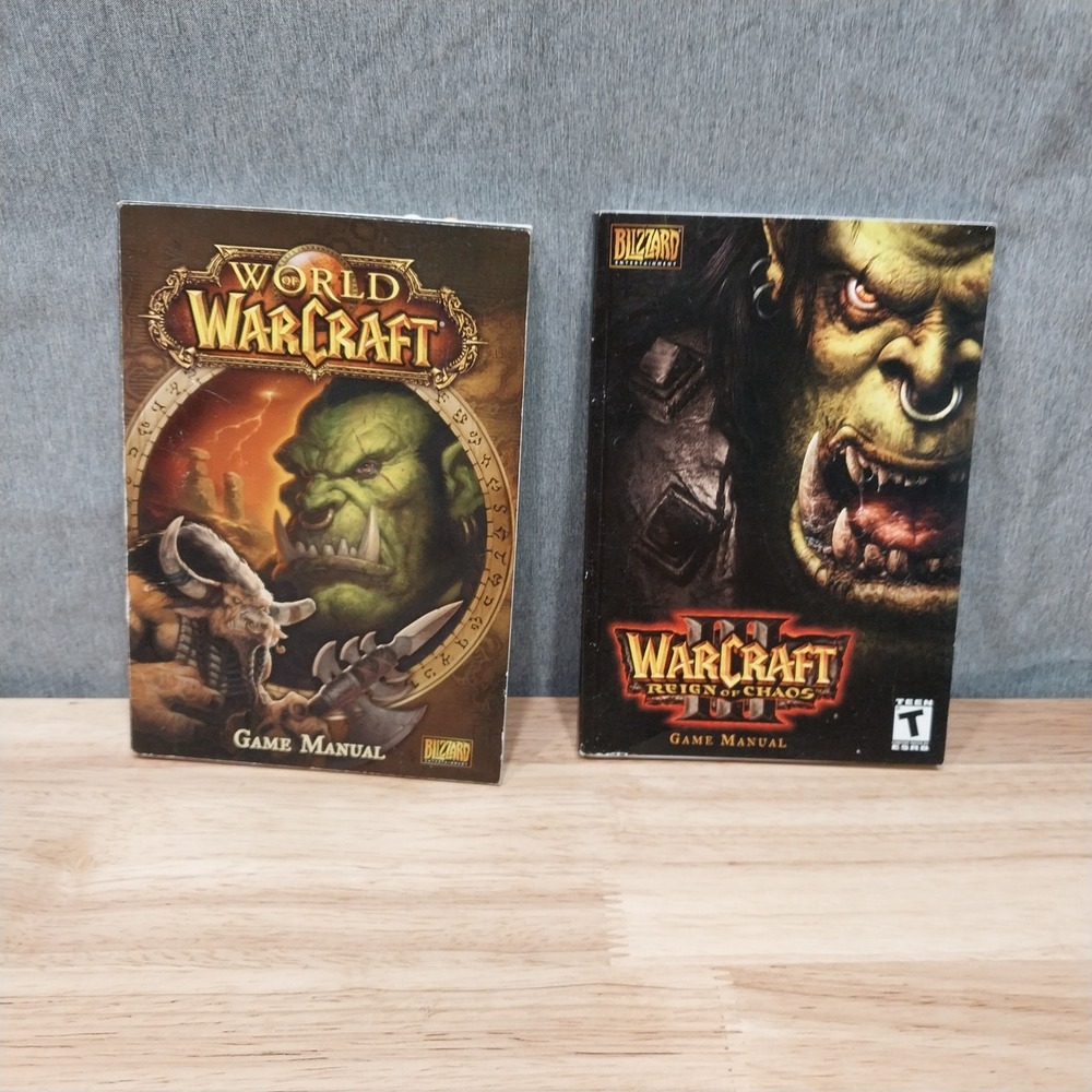 Blizzard Warcraft Game Manual Lot PC Gaming Lore Guides